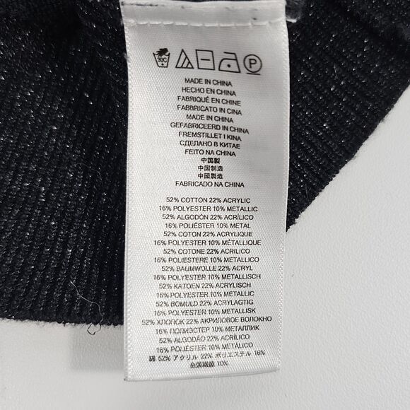 Michael Michael Kors Black Metallic One Shoulder Sweater Size S - Picture 5 of 7